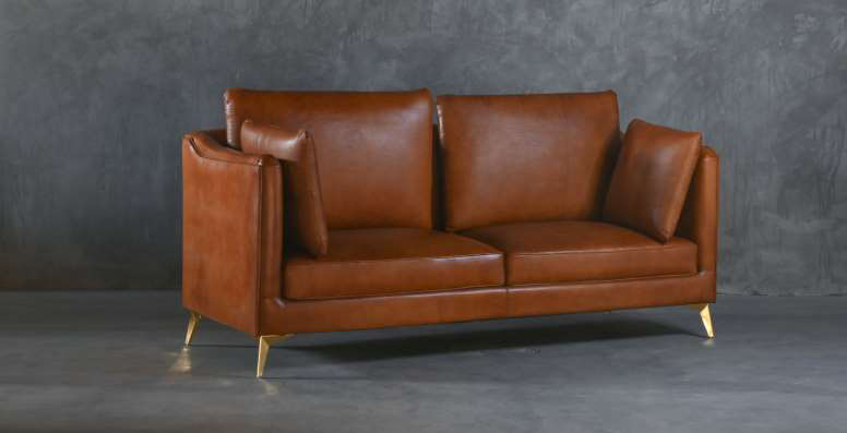 Brown two-seat lounge sofa from the Ratna Exports furniture selection